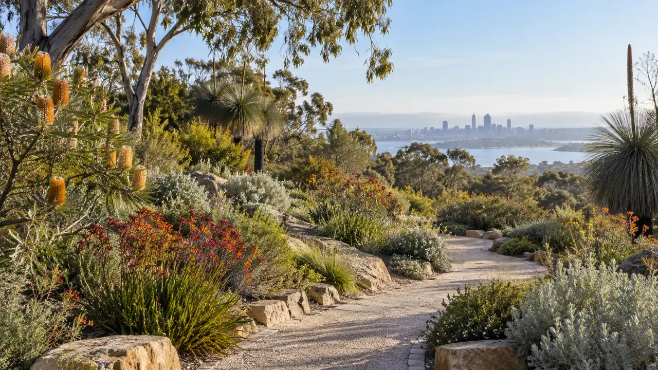 Western Australian native planting inspired by Perth botanic gardens